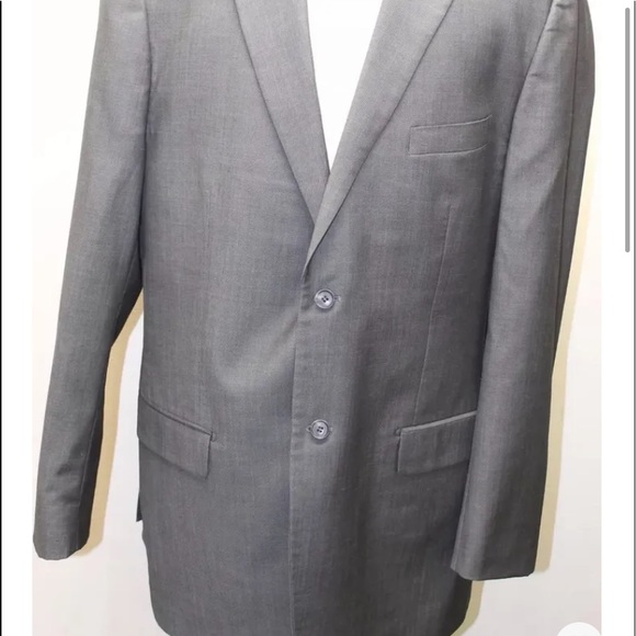 Daniel Hechter Paris Men Blazer 44T 100% Wool Gray 2 Buttons Lined - Picture 12 of 12